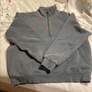 Men's Blue Quarter-Zip Sweater